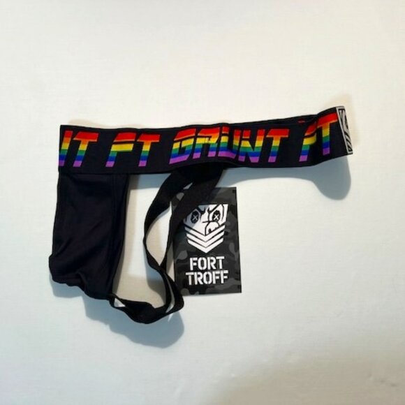 Fort Troff "GRUNT" Size "S" Mesh Pride Athletic Supporter - Black-PRIDE Colors - Picture 11 of 11